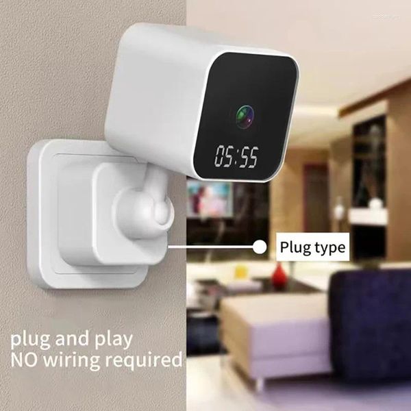 TUYA WiFi Surveillance Camera Euus Plug Design Home Clock Video Recorder Graffiti Smart HD Vlogging Action