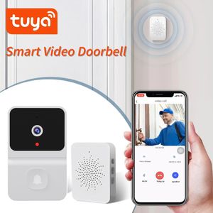 TUYA Wireless Doorbell WiFi Video Interphone Smart Home Door Bell Camera Bouton Bienvenue par Chime Security Alarm For House T23