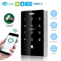 TuyaWiFi Controle Remoto Acesso Teclado ouvre-serrure de porte gestionnaire RFID WG26 lecteur de carte 240228