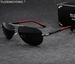 Tuzengyong aluminio Men039s Gafas de sol polarizadas Classic Driving Sun Glasses Recubrimiento Accesorios de gafas para hombres OCU3173737