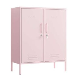 TV Can Clothes, Armoire de rangement en métal, adaptée à la table de chevet d'appoint, aux nécessités quotidiennes du magasin pour enfants, rose Taille: 39,37 de haut 31,5 de large X 14,96 pouces de profondeur