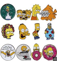 TV beignet drôle de design broches badges humour mignon cartoon émail épingle pour sac à dos bac à dos pour les fans d'anime cadeaux bijoux gc788606686
