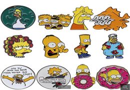 TV beignet drôle de design broches badges humour mignon cartoon émail épingle pour sac à dos bac à dos pour les fans d'anime cadeaux bijoux gc789725763