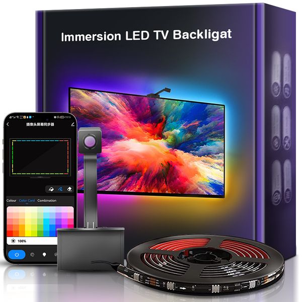 Tv Led Backlight LED Strips Smart Tuya Wifi Tv Light con sincronización de cámara a pantalla 55-65 pulgadas Tv/Pc Game Room Decor