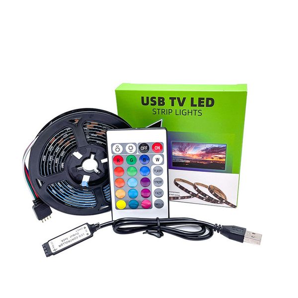 TV LED Light Strip 16.4Ft Retroiluminación LED Luces fo con Bluetooth App Control Sync Music USB Powered 5050 RGB Bias Lighting para PC Monitor Gaming Room Now