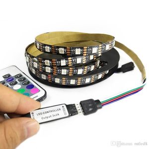 Éclairage de bande de LED de fond TV/PC DC5V USB SMD5050 RGB 60LED s/m avec contrôleur RF 17Key 50 cm/1 m/2 m ensemble