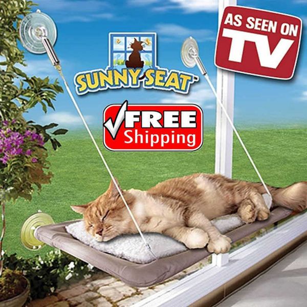 Produit TV Sunny Seat Fenêtre Montée Chat Lit Machine Lavable Couverture Confortable Chat Hamac Doux Chaud Couverture Sûre 210713