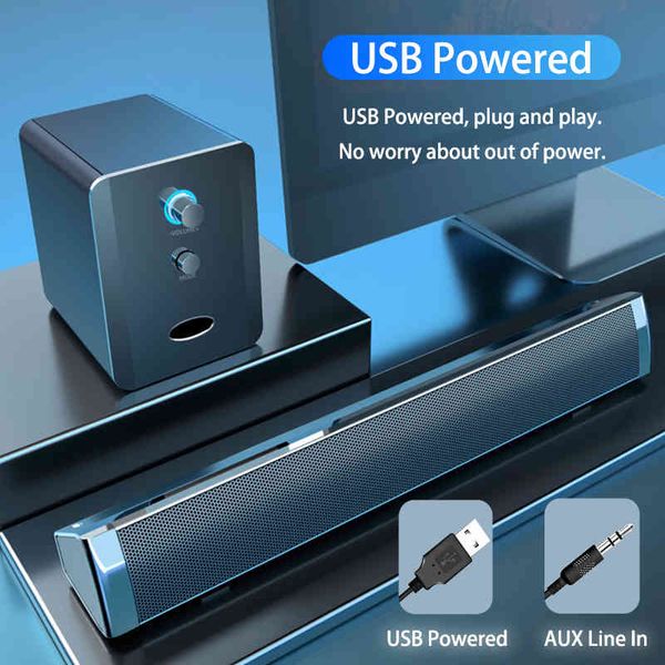 Barre de son TV haut-parleurs d'ordinateur haut-parleur Bluetooth barre de son système de cinéma maison USB sans fil Surround Extra basse combinaison PC