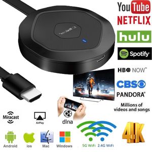 TV Stick 4K Écran miroir Anycast Miracast AirPlay TV Stick 2.4G 5G Double Wifi Récepteur d'affichage sans fil Dongle Mirascreen Stream Cast 230831