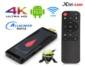 Clé TV Android 100 X96 S400 clé TV Android X96S400 Allwinner H313 Quad Core 4K 60fps 24G WIFI 2GB 16GB Dongle TV VS X96S9246240