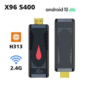 TV Stick reproductor multimedia 4K Dongle Allwinner H313 Quad Core 2GB RAM 16GB ROM 2,4G Wifi Android 10,0 Dispositivo de TV inteligente 1080P HD X96 S400