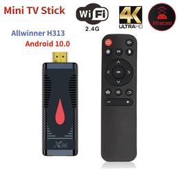 TV Stick X96 S400 Smart Fire Allwinner H313 4K Media Player Android 10 Box 24G 5G Wifi 2GB16GB Dongle Receptor PK X96S 230812