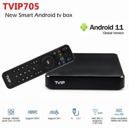 TVIP 705 Android 11.0 TV BOX 4K Ultra HD IPV Amlogic S905W2 2.4/5G WiFi TVIP705 lecteur multimédia vs TVIP605 décodeur PK mag322w1