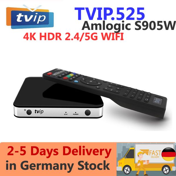 TVIP525 Stalker TV BOX 4K UHD S905W Quad Core 2.4/5G WiFi 1GB 8GB TVIP 525 VS TVIP605 Linux OS STB TVIP Media Player Stock in Germania