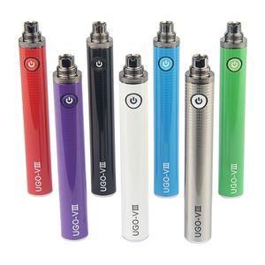 UGO-V3 III eGo T Vaper Pen Batterij 1300 mAh EVOD Micro USB Passthrough ECig Bodemlader 510 Schroefdraad Batterij met Vapor Charger