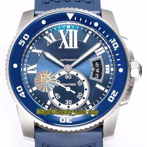 TW F5 Beste Versie Caliber de WSCA0011 CAL.1904-PS MC Automatische Blue Big Date Dial Lichtgevende Herenhorloge Keramische Bezel Rubber Sport Horloges