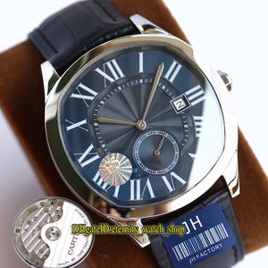 TW F5 Mejor versión THK-12mm Drive De WSNM0011 Cal.1904-PS MC Número romano automático Esfera azul Reloj para hombre Caja de acero 316L Relojes de cuero