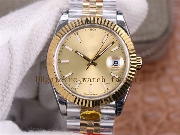 DJ Factory Relojes de pulsera automáticos de lujo 41 mm Fecha para hombre 126333 Pulsera Jubilee de acero dorado Reloj de cristal suizo Cal.3235 Relojes de zafiro impermeables Eta