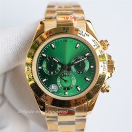 TW Super Edition Men's Watches Automatic Mechanical Watch 116518 ETA7750 BEWEGING 904L DUBAI LUMINOUS SAPPHIRE RAMPHIRE roestvrijstalen armband Timer polshorloges