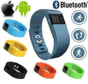 TW64 Bracelet intelligent Fitness Tracker d'activité Bluetooth 40 Smartband Sport Bracelet podomètre pour téléphones portables IOS Samsung Android 3829745