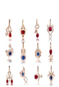 Twaalf sterrenbeelden sterrenbeeld hanger sieraden 18K roséverguld mode-stijl bedelketting cadeau voor vrouw of meisje 26646412016923