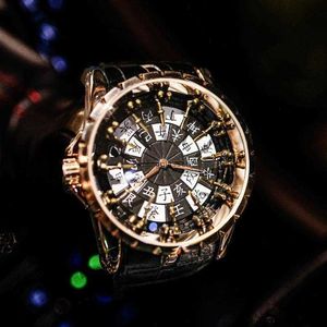 2024 is de FavoritetWelve Earthly Branches Mechanical Watch Mens Round Table Knight Time Constellation Black Technology Sports Trend