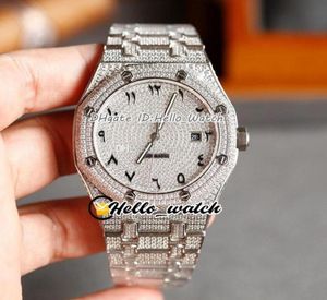TWF 41MM 15202BCZZ1241BC01 Relojes Miyota Automatic Mens Watch Numerals Arabic Diamond Dial Steel Diamonds Sport Hello3893253