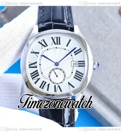 TWF Drive Cal.1904-PS MC Reloj automático para hombre WSNM0015 WSNM0004 Esfera blanca con textura Caja de acero Correa de cuero 40MM Relojes nuevos Timezonewatch E271B5