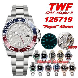 TWF Luxe horloges TW 40mm 904L 126719 Datum Gmtmaster II 