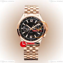 TWF Polaris Q90224502 JL751H Montre automatique pour homme Or rose Cadran noir DayDate Bracelet en acier inoxydable Super Version Edition Herrenuhr Reloj Hombre Swisstime C3
