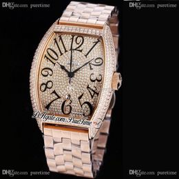 TWF V2 Casablanca 8880 verharde Daimonds Dial A21J Automatic Mens Horloge 18K Rose Gold Rvs Armband Super Edition Bling Sieraden Horloges Puretime F04B2