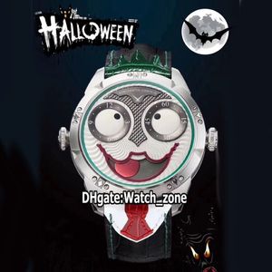 TWF V3S Konstantin Chaykin Phase de Lune Joker Vampire Halloween Cadran NH35A Montre Automatique Pour Homme Vert Intérieur Rouge Écharpe En Acier Cuir 335K