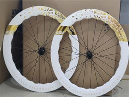 Princeton 6560 Carbon Road Bike Wheelset Gold 700c Brake Disc Disc Frein Clincher Wheels Ud Glossy