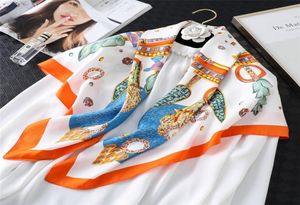 Bufanda de bufanda de satén versátil de satén bufanda con protección solar de bufanda estampada disponible en cuatro temporadas 90 90 toalla cuadrada grande9397039