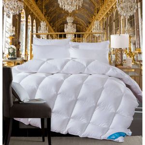 Twin Queen King Size Wit Roze Koffie 100% katoen Gans Eendendons Dekbed Bed Set Dekbed Dekbedovertrek Filler dikke Warme Deken