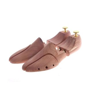 Arbre à chaussures réglable en bois de cèdre rouge à double tube pour hommes 240307