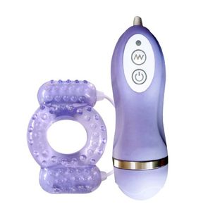 Double balle vibrante anneau de pénis double moteur retard éjaculation Clitoris stimuler vibrateurs jouets sexuels pour hommes Cock Ring4207035