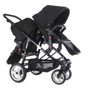 Twin met High Landscape Bb, dubbele persoon voor achter kan zitten en liggen, lichtgewicht opvouwbare kinderwagen kinderwagen buggy