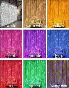 Twinkle star 300 led fenêtre rideau chaîne lumière 3M x 3M lumière blanche romantique noël mariage décoration extérieure Curtain9359926