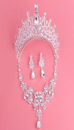 Collier de couronne Baroque Collier Baroque Baroque Set Tiaras Floral Bridal Jewelry Accessoires de fête de mariage S0063588296