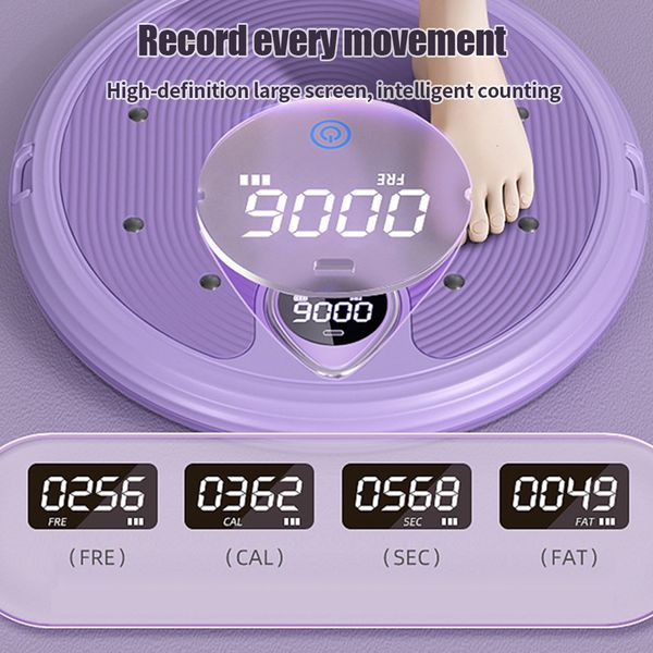 Twist Boards Count Abdominal Trainer AntiSkid Base Muscle Training Roller Disc Smart Screen Massage Magnet Silent Assist Exercise Equipment 230614