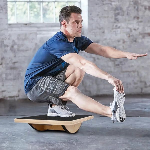 Tablas giratorias para fitness, disco giratorio para cintura, tabla de equilibrio de madera para yoga, ejercicio de rehabilitación, tabla de equilibrio rectangular para equipos de fitness 231016