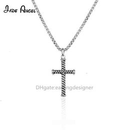 Twisted Hommes Femme Designer Bijoux Croix Pendentif Collier Sliver Colliers De Mode Classique Fil Rétro Unisexe Couple Accessoires IDSQ