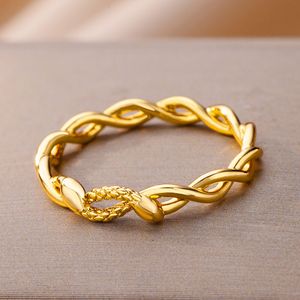 Twisted Snake Ringen voor Vrouwen Vintage Roestvrij Stalen Ring Nieuw in Ontwerp Dierlijke Esthetische Sieraden Bruiloft Feestcadeau anillos