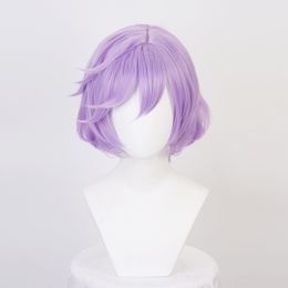 TwistedWonderland Epel Felmier violet Ombre bleu court Cosplay s résistant à la chaleur cheveux synthétiques carnaval fête casquette 240123