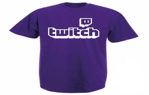 Twitch TV Tshirt Purple Gaming Top Gamer Tee Tee Pathers Day Fan Gifts Coupte à manches courtes Pride Men Femmes Unisexe T-shirt Y190606011858993