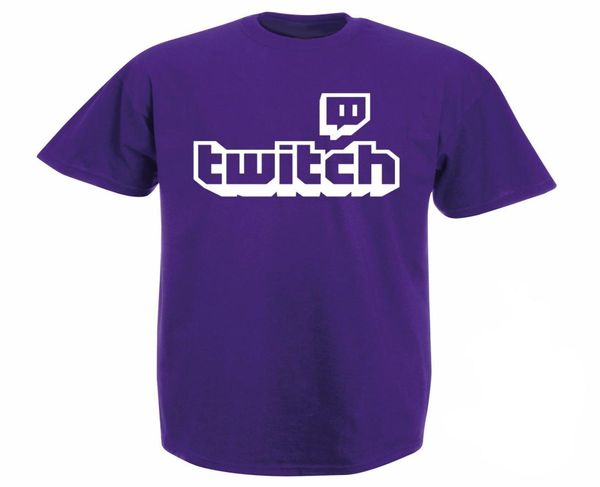 Twitch TV Tshirt Purple Gaming Top Gamer Tee Tee Pathers Day Fan Gifts Courts courts Pride Men Femmes Unisexe T-shirt Y190606012594496