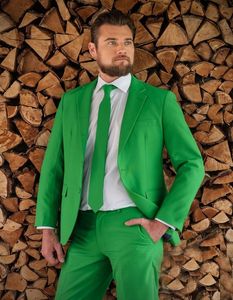 Dos botones verde claro boda novio esmoquin muesca solapa padrino hombres trajes chaqueta para fiesta (chaqueta + pantalones + corbata) NO: 2030