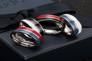 Twee kleurstiksel roterende ringen roestvrijstalen sieraden accessoires vingerring voor vrouwen mannen paar minnaar cadeau maat 7112280057