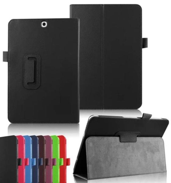 Dos fundas plegables de cuero PU para tableta Samsung Galaxy Tab S2 80 T710 SMT715 T715 Tab S2 97 T810 T815 SMT815 Litchi Folio9077148